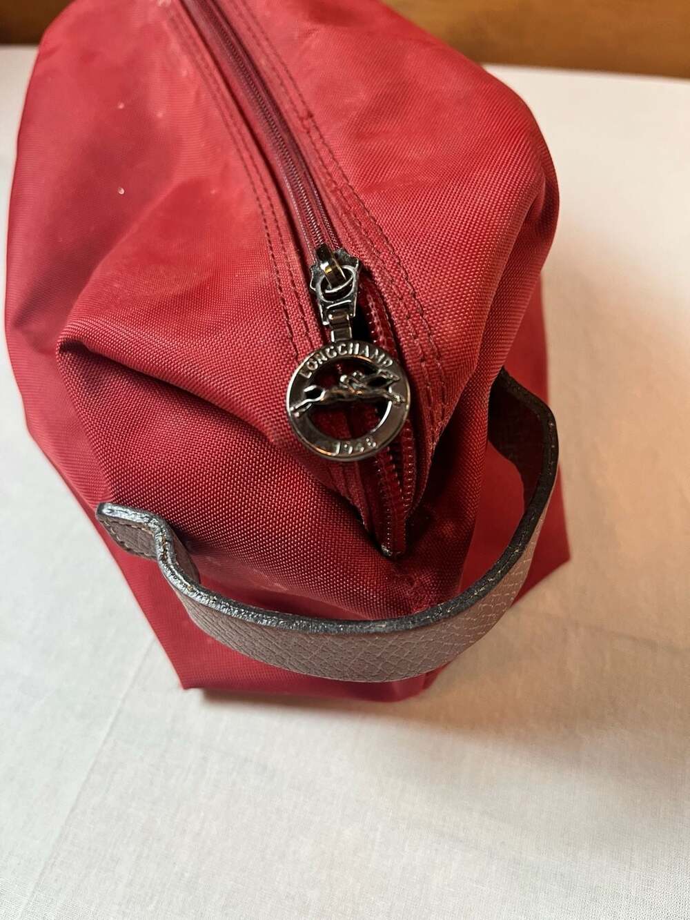 Longchamp Red Le Pliage Cosmetic Pouch Toiletry Bag - Picture 4 of 10